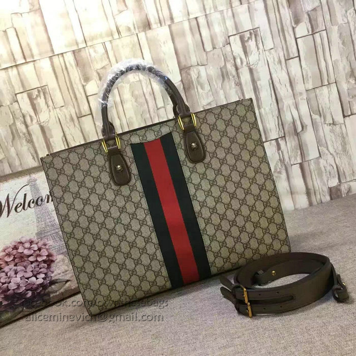 Gucci Web Animalier GG Supreme Tote 437541