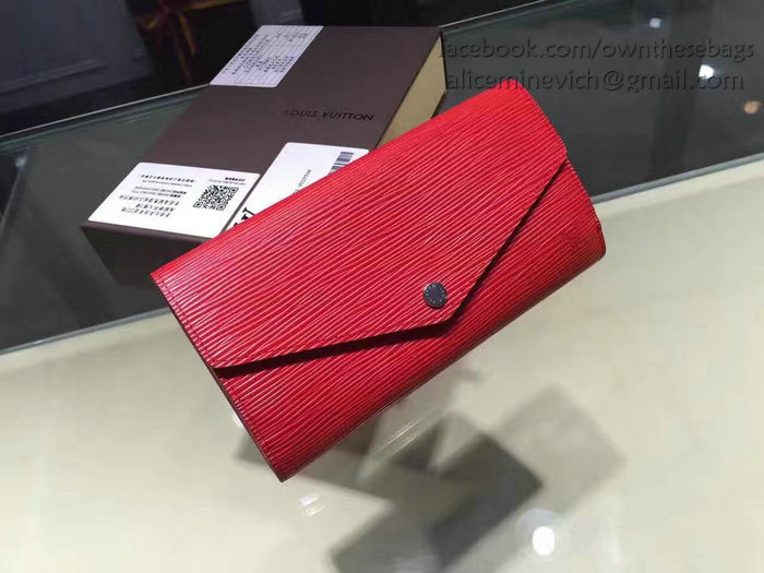 Louis Vuitton Epi Leather Sarah Wallet Red M60760