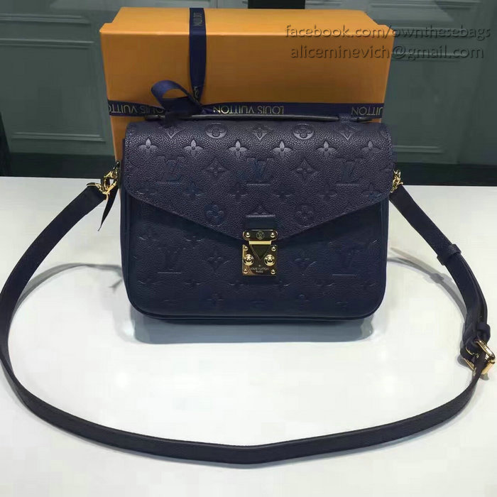 Louis Vuitton Monogram Empreinte Pochette Metis Blue M40780