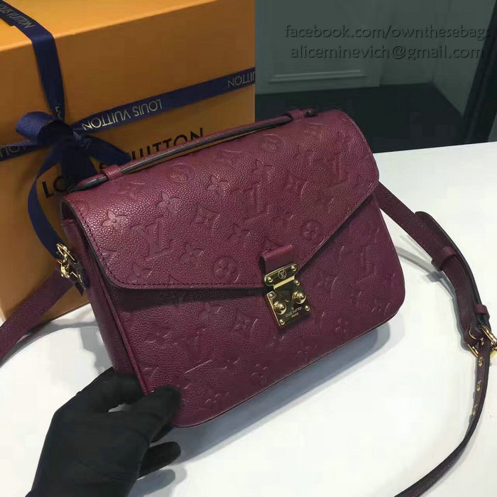 Louis Vuitton Monogram Empreinte Pochette Metis Fuchsia M40780