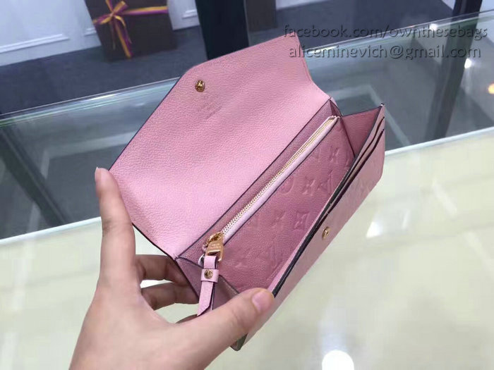 Louis Vuitton Monogram Empreinte Wallet Pink M60565