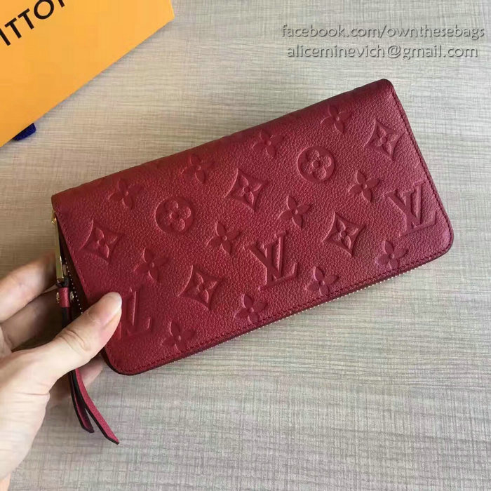 Louis Vuitton Monogram Empreinte Zippy Wallet Fuchsia M60549