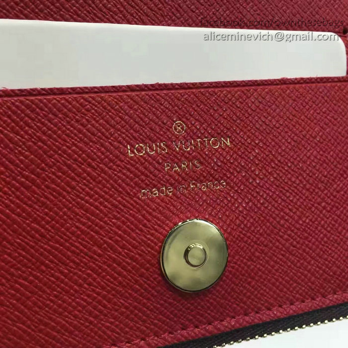 Louis Vuitton Monogram Canvas Adele Compact Wallet Red M61271