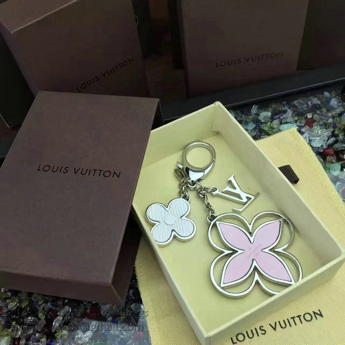 Louis Vuitton Bag Charm Rimi Key Holder Pink&Silver M61013