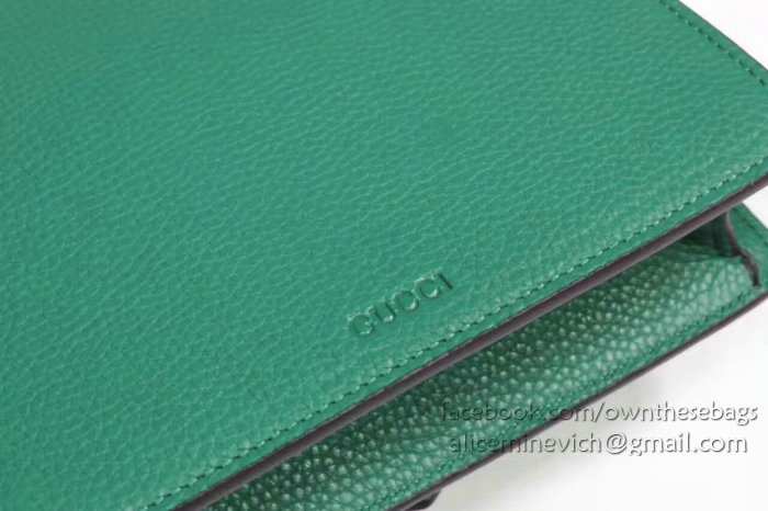 Gucci Dionysus Leather Mini Bag Green 421970