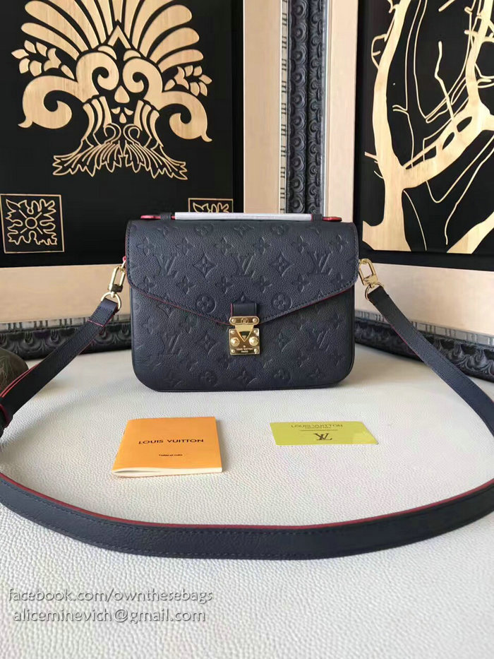 Louis Vuitton Monogram Empreinte Pochette Metis Indigo M44071