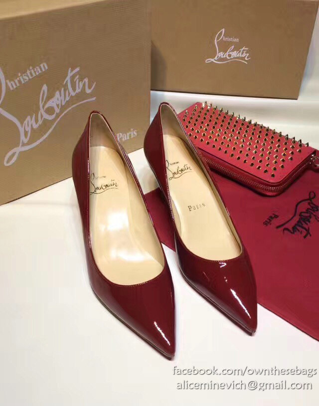 Christian Louboutin Mid-heel Pump Burgundy CL005