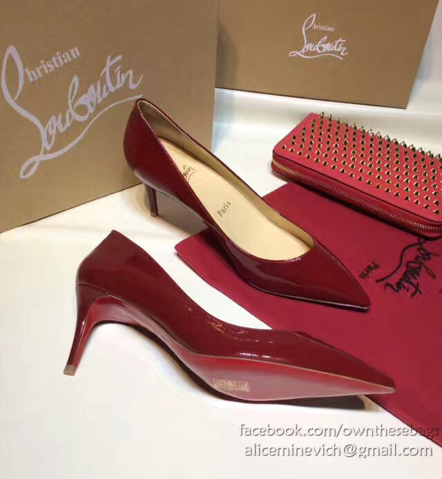 Christian Louboutin Mid-heel Pump Burgundy CL005