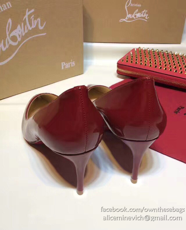 Christian Louboutin Mid-heel Pump Burgundy CL005