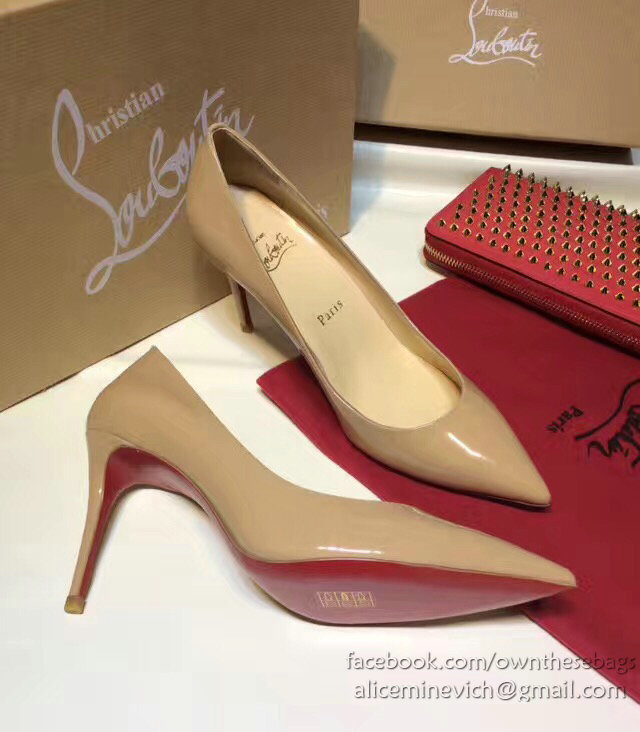 Christian Louboutin Patent Leather Pump Beige CL006