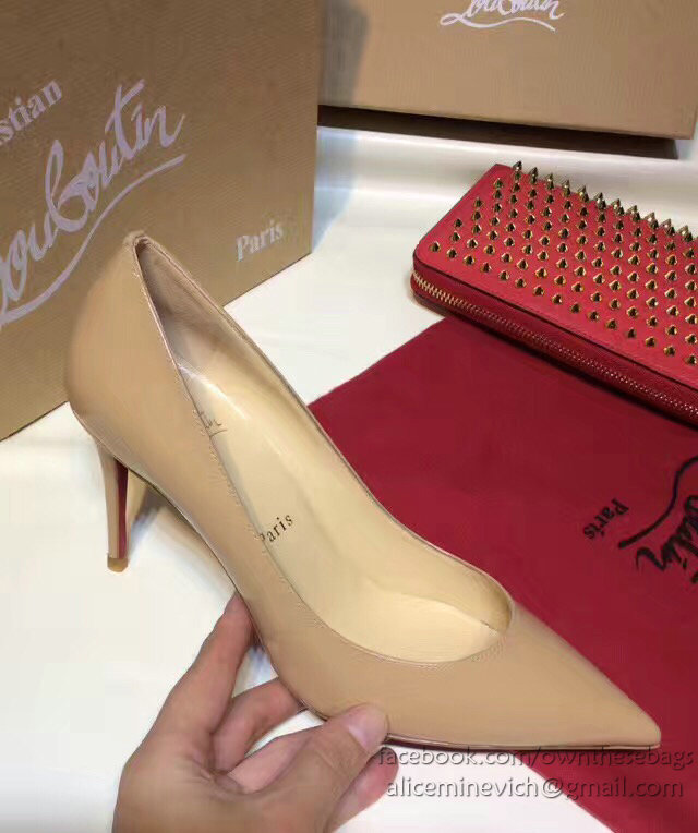 Christian Louboutin Patent Leather Pump Beige CL006