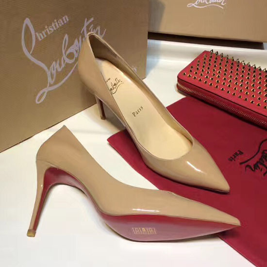 Christian Louboutin Patent Leather Pump Beige CL006