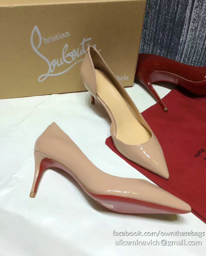 Christian Louboutin Patent Leather Pump Beige CL007