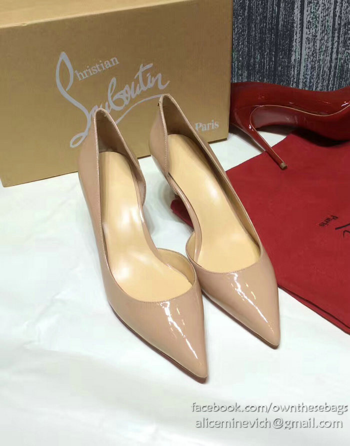 Christian Louboutin Patent Leather Pump Beige CL007