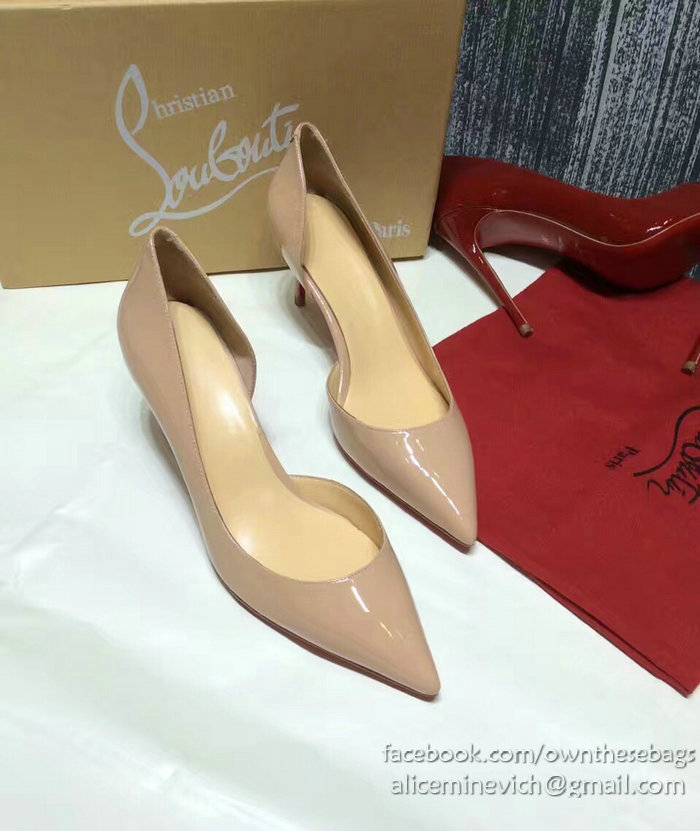 Christian Louboutin Patent Leather Pump Beige CL007