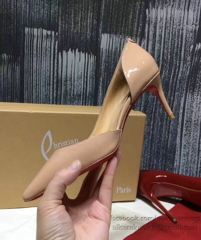 Christian Louboutin Patent Leather Pump Beige CL007