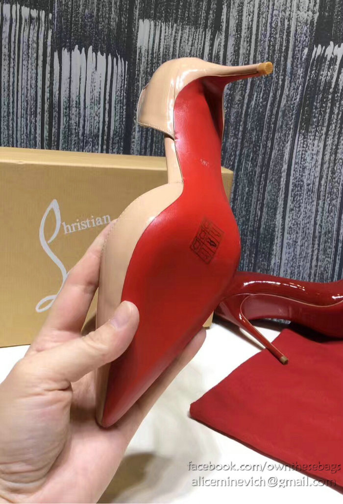 Christian Louboutin Patent Leather Pump Beige CL007