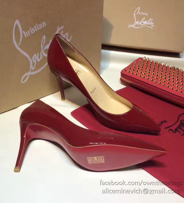 Christian Louboutin Patent Leather Pump Burgundy CL006