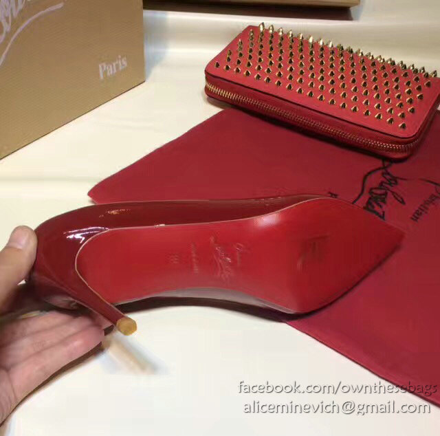 Christian Louboutin Patent Leather Pump Burgundy CL006