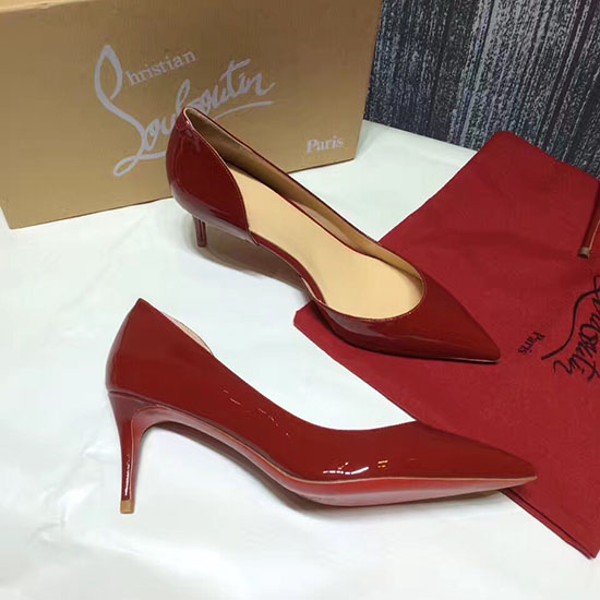 Christian Louboutin Patent Leather Pump Burgundy CL007