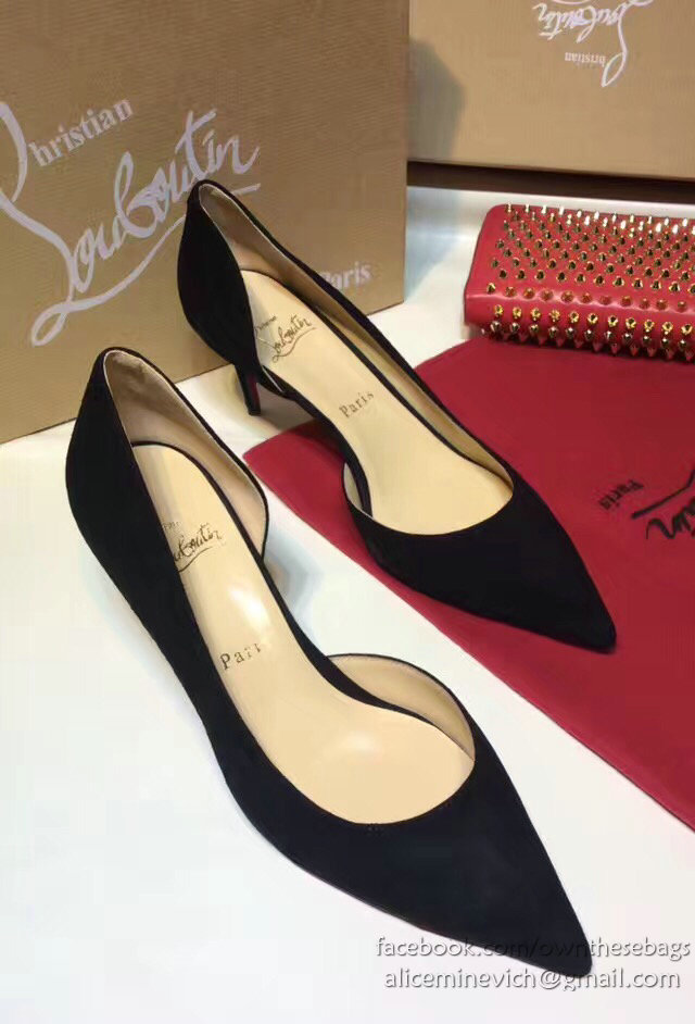 Christian Louboutin Suede Pump Black CL007