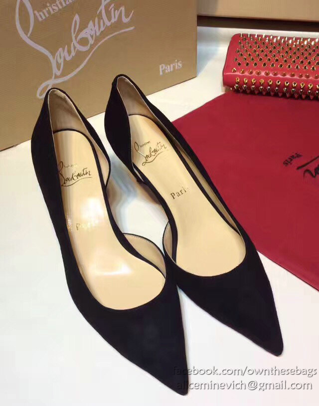 Christian Louboutin Suede Pump Black CL007