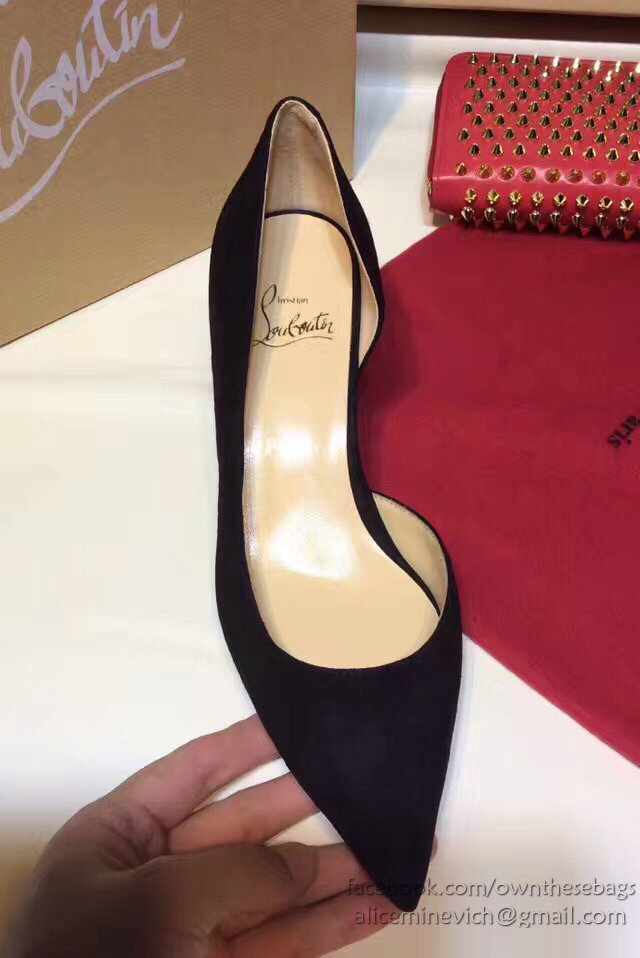 Christian Louboutin Suede Pump Black CL007