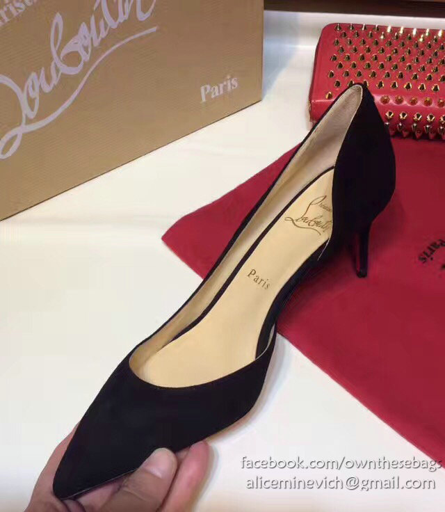 Christian Louboutin Suede Pump Black CL007