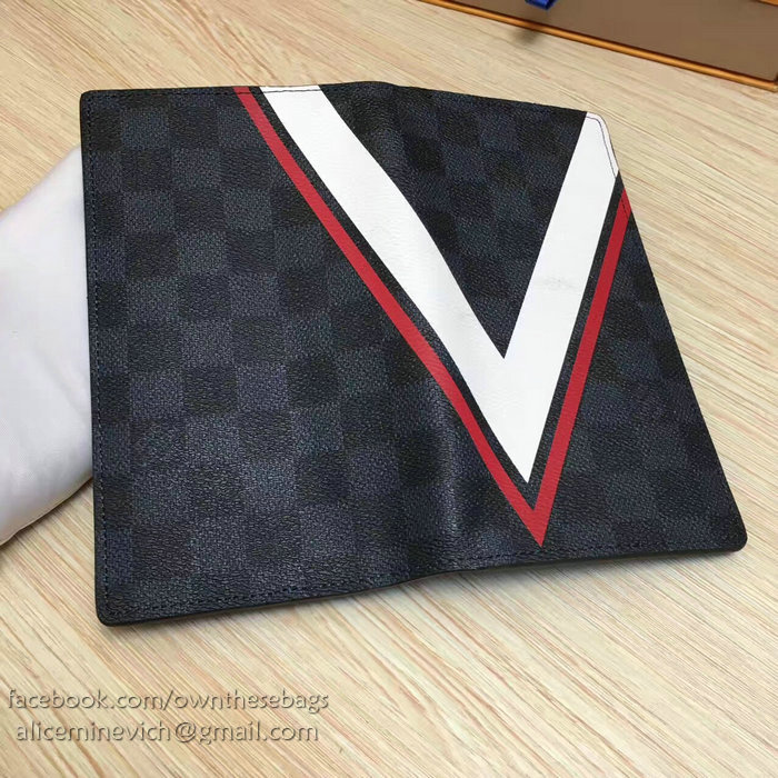 Louis Vuitton Damier Canvas Brazza Wallet Red N64004