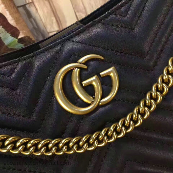 Gucci GG Marmont Matelasse Shoulder Bag Black 453569