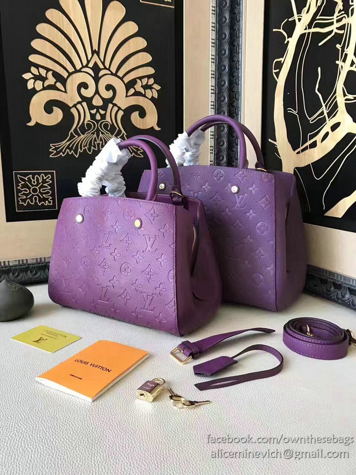 Louis Vuitton Monogram Empreinte Montaigne MM Purple M42296