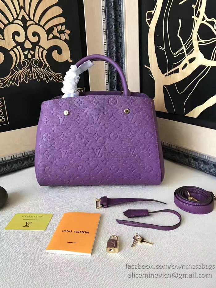 Louis Vuitton Monogram Empreinte Montaigne MM Purple M42296