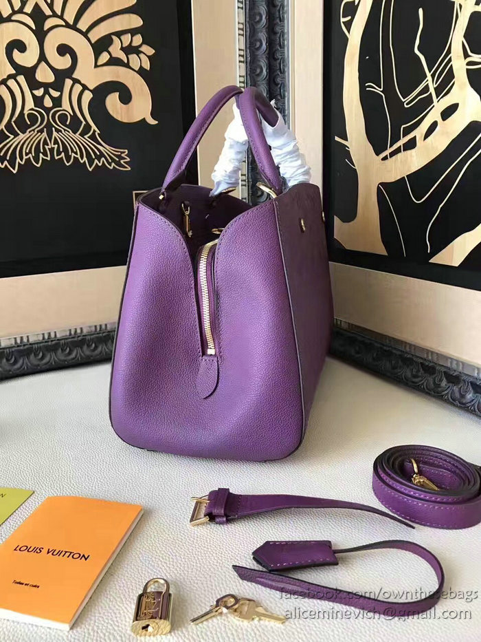 Louis Vuitton Monogram Empreinte Montaigne MM Purple M42296