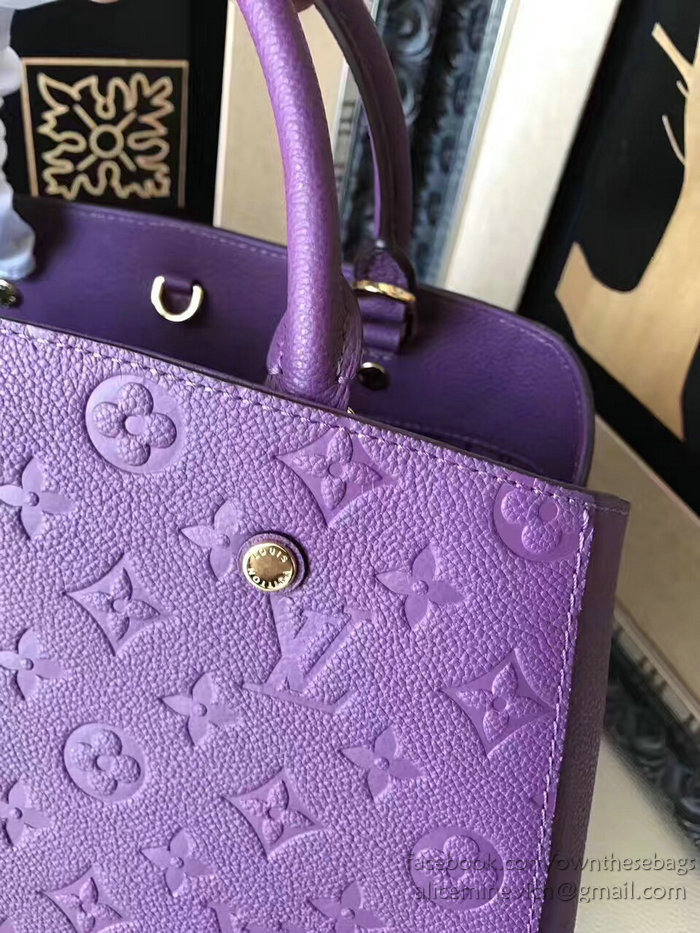 Louis Vuitton Monogram Empreinte Montaigne MM Purple M42296