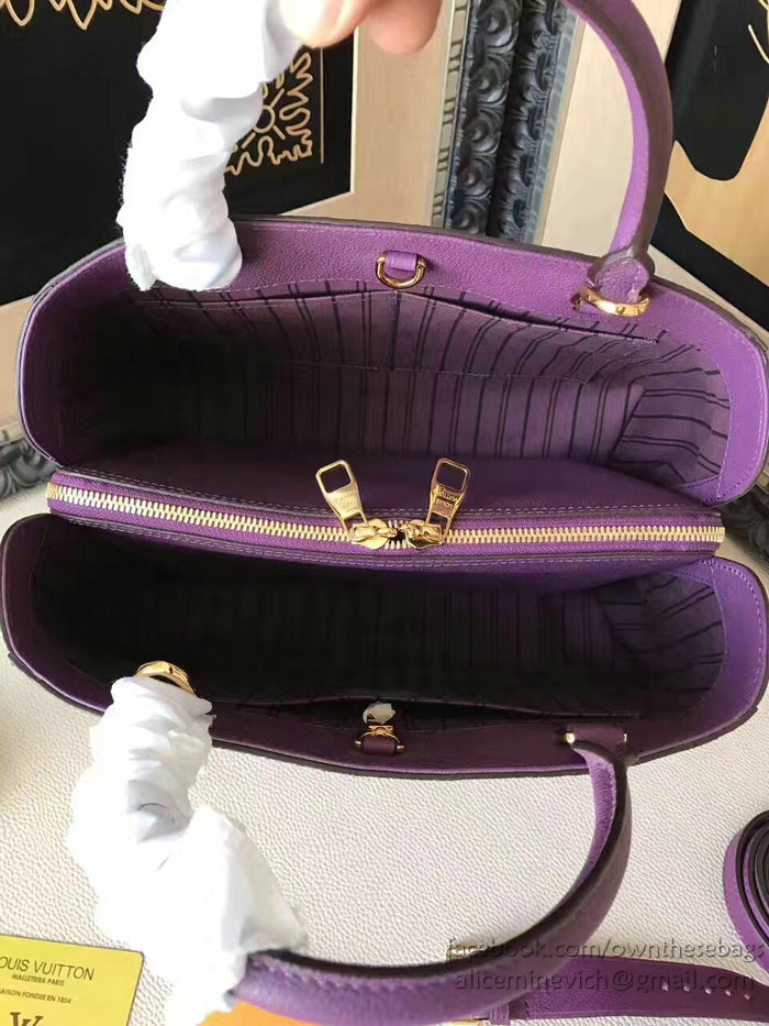 Louis Vuitton Monogram Empreinte Montaigne MM Purple M42296