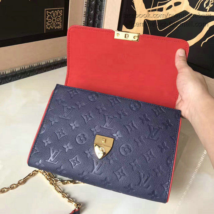 Louis Vuitton Monogram Empreinte Saint Sulpice PM Marine Rouge M43393