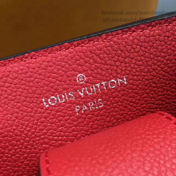 Louis Vuitton Soft calfskin Lockme Bucket Red M54681