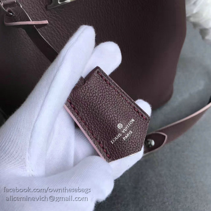 Louis Vuitton Soft Calfskin Lockme Bucket Bordeaux M54677