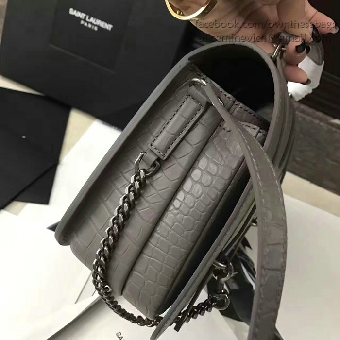 Saint Laurent Large Charlotte Messenger Bag Grey 472657