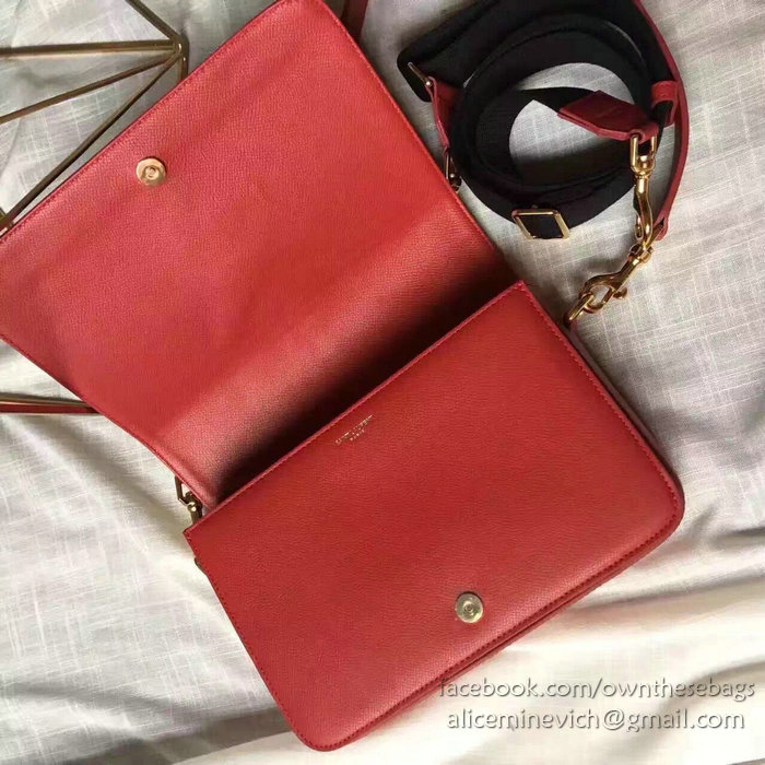 Classic Medium Saint Laurent Universite Bag Red 416652