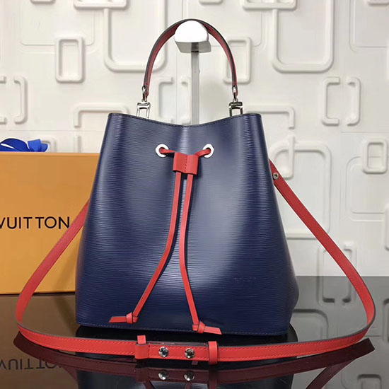 Louis Vuitton Epi Leather Lockme Bucket Blue M54366