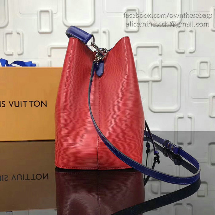 Louis Vuitton Epi Leather Lockme Bucket Red M54366