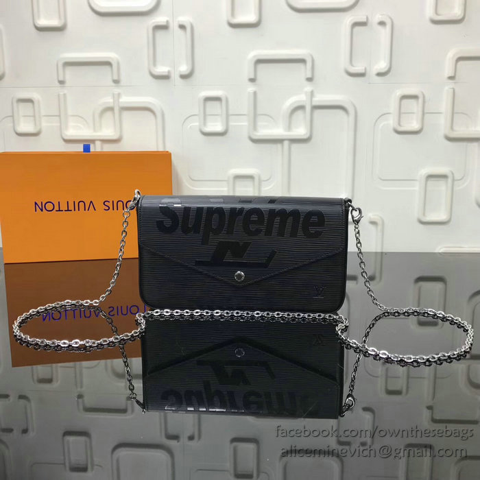 Louis Vuitton Supreme X Felicie Chain Wallet Noir M61276