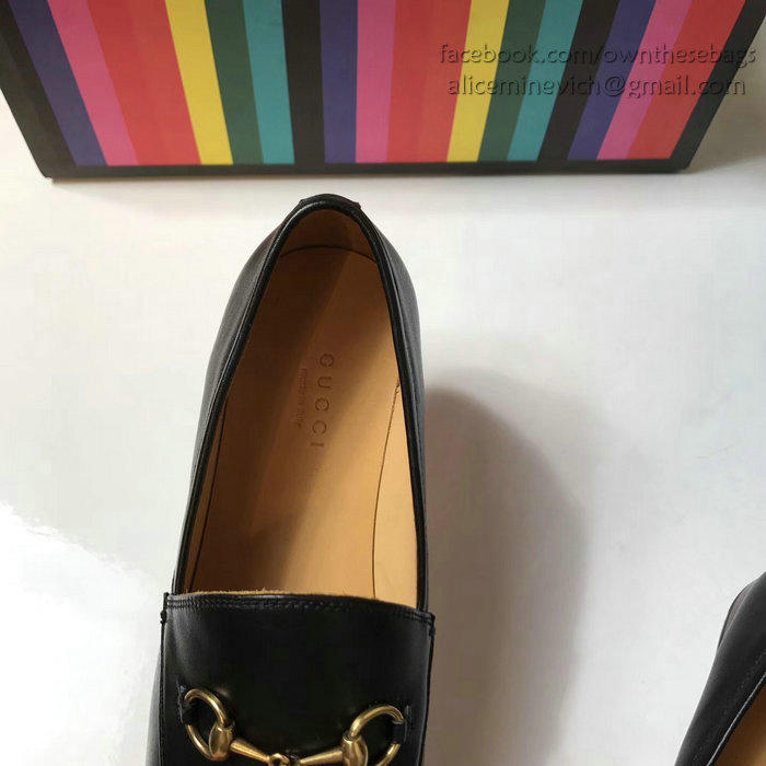 Gucci Calfskin Leather Loafers Black GS01