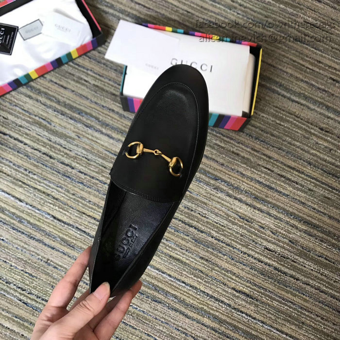 Gucci Calfskin Leather Loafers Black GS02