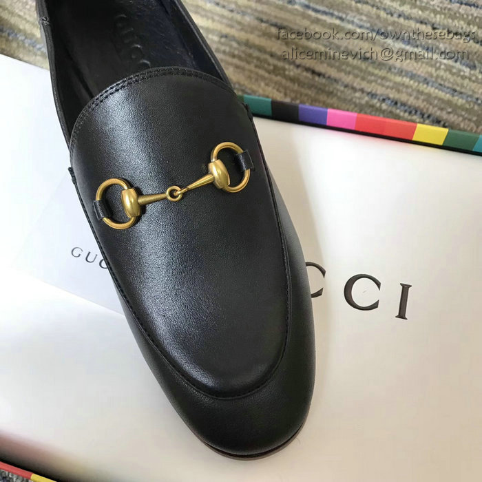 Gucci Calfskin Leather Loafers Black GS02