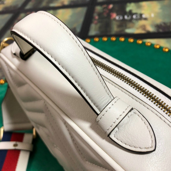 Gucci GG Marmont Small Shoulder Bag White 498100