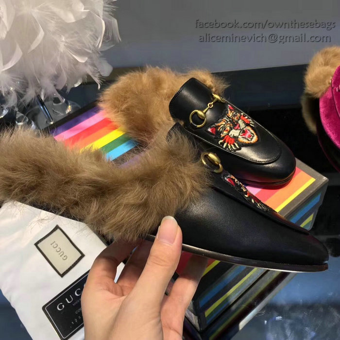 Gucci Princetown Leather Slipper Black GS03