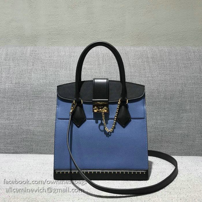 Louis Vuitton Calfskin Cour Marly PM Blue M51654