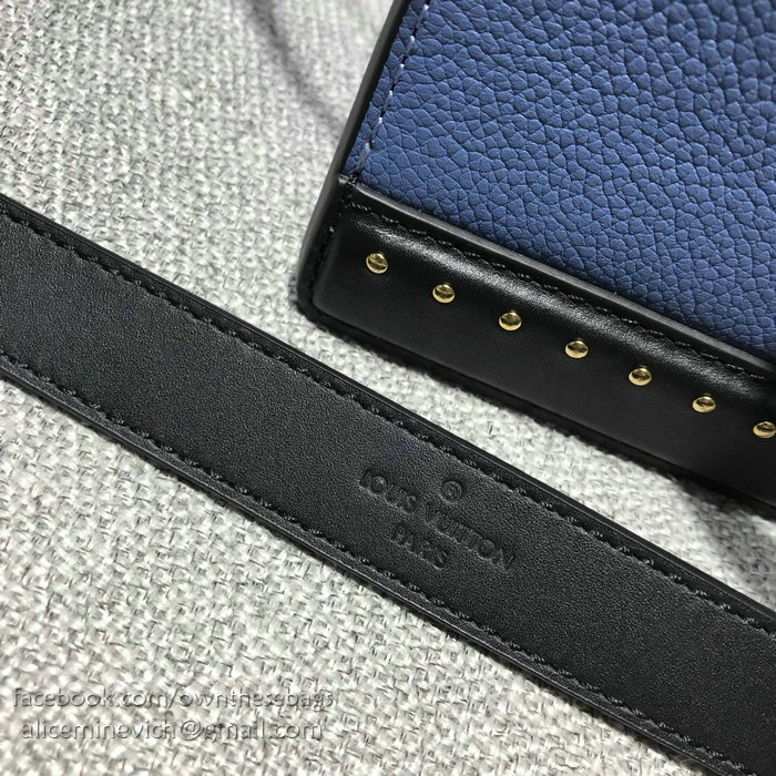 Louis Vuitton Calfskin Cour Marly PM Blue M51654